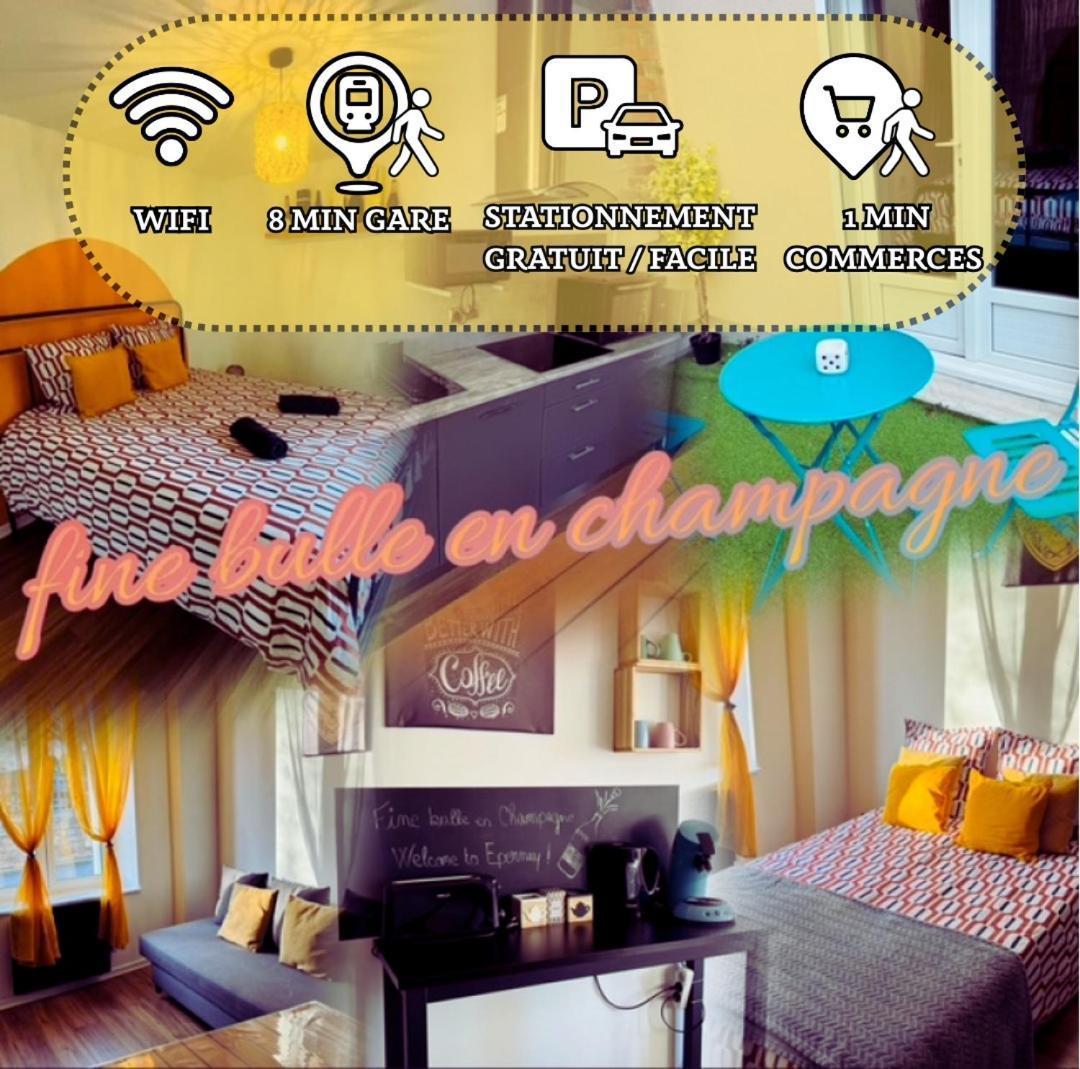 Fine Bulle En Champagne - 1 Chambre - Terrasse Épernay Exterior foto